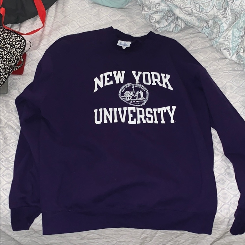 Champion NYU purple sweatshirt XL
